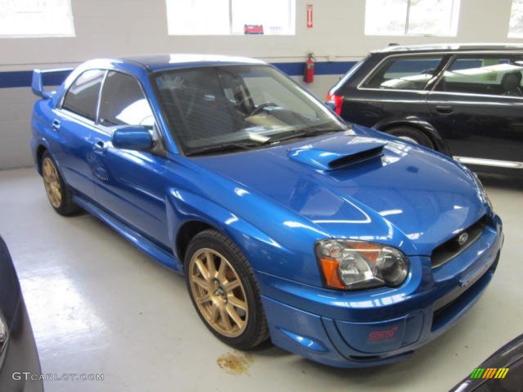 2005 Impreza WRX STi - WR Blue Pearl / Black/Blue Ecsaine photo #1