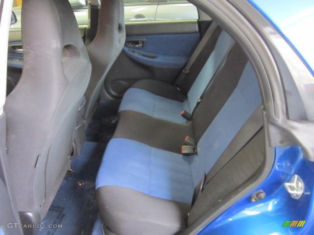 Black/Blue Ecsaine Interior 2005 Subaru Impreza WRX STi Photo #59235005