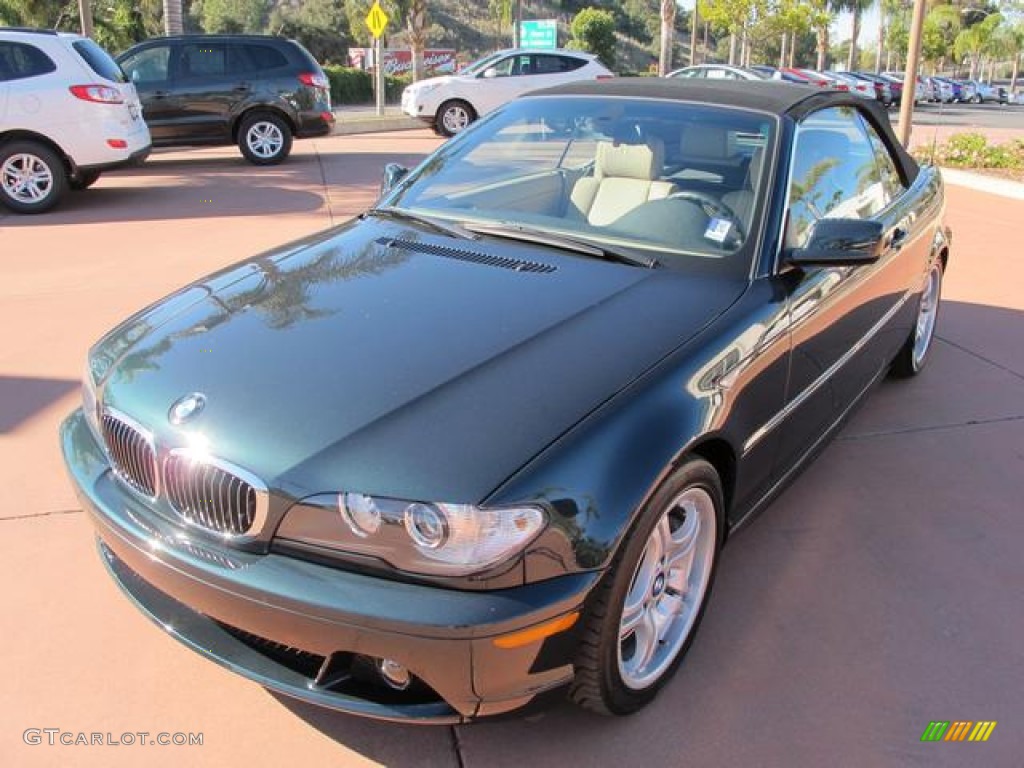 2006 3 Series 330i Convertible - Deep Green Metallic / Sand photo #2