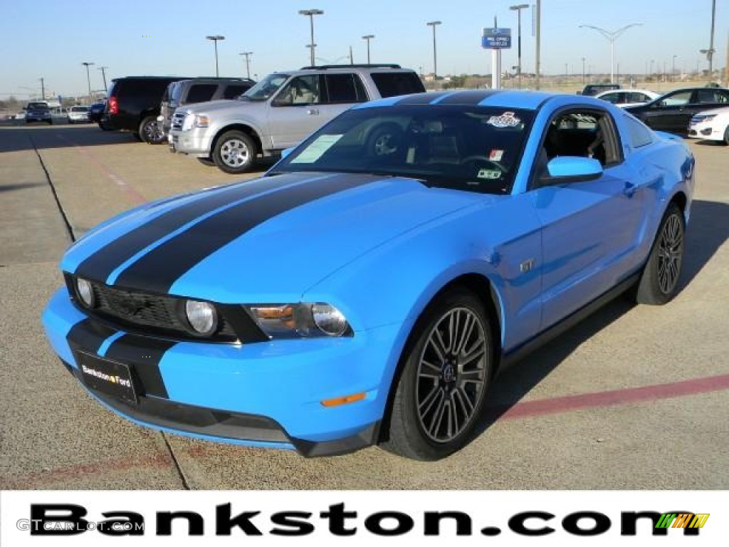 2010 Mustang GT Premium Coupe - Grabber Blue / Charcoal Black photo #1