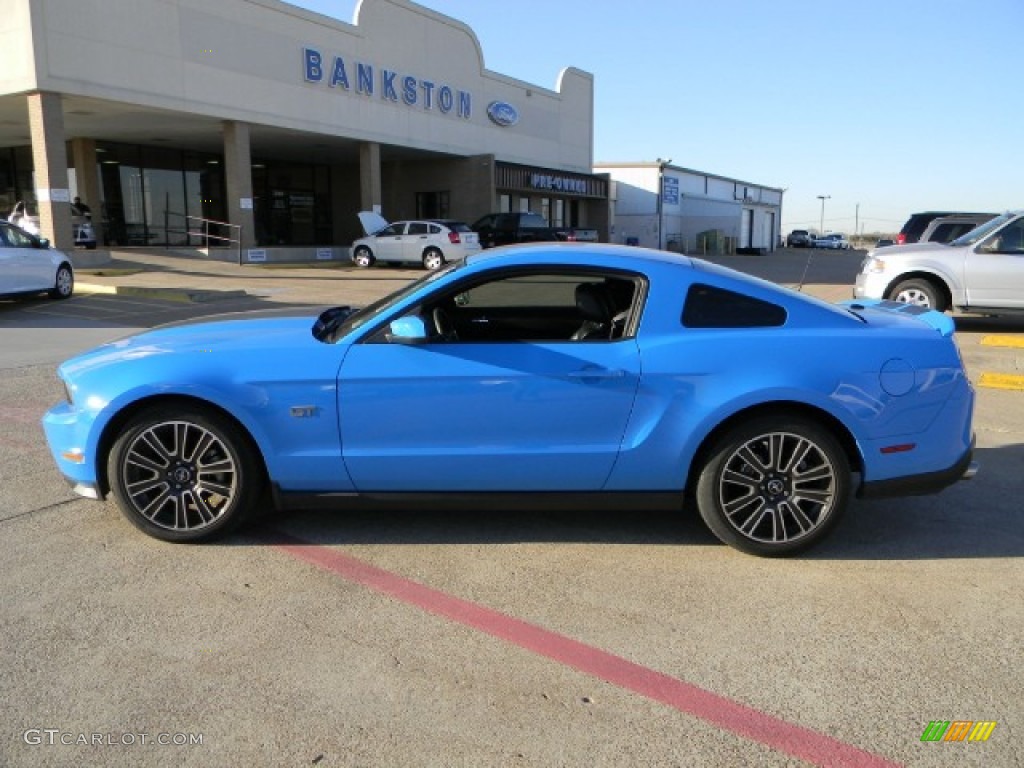 2010 Mustang GT Premium Coupe - Grabber Blue / Charcoal Black photo #5