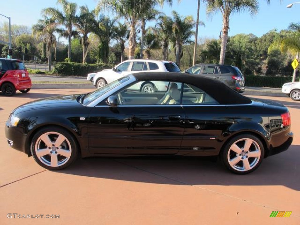 Brilliant Black 2006 Audi A4 1.8T Cabriolet Exterior Photo #59235192