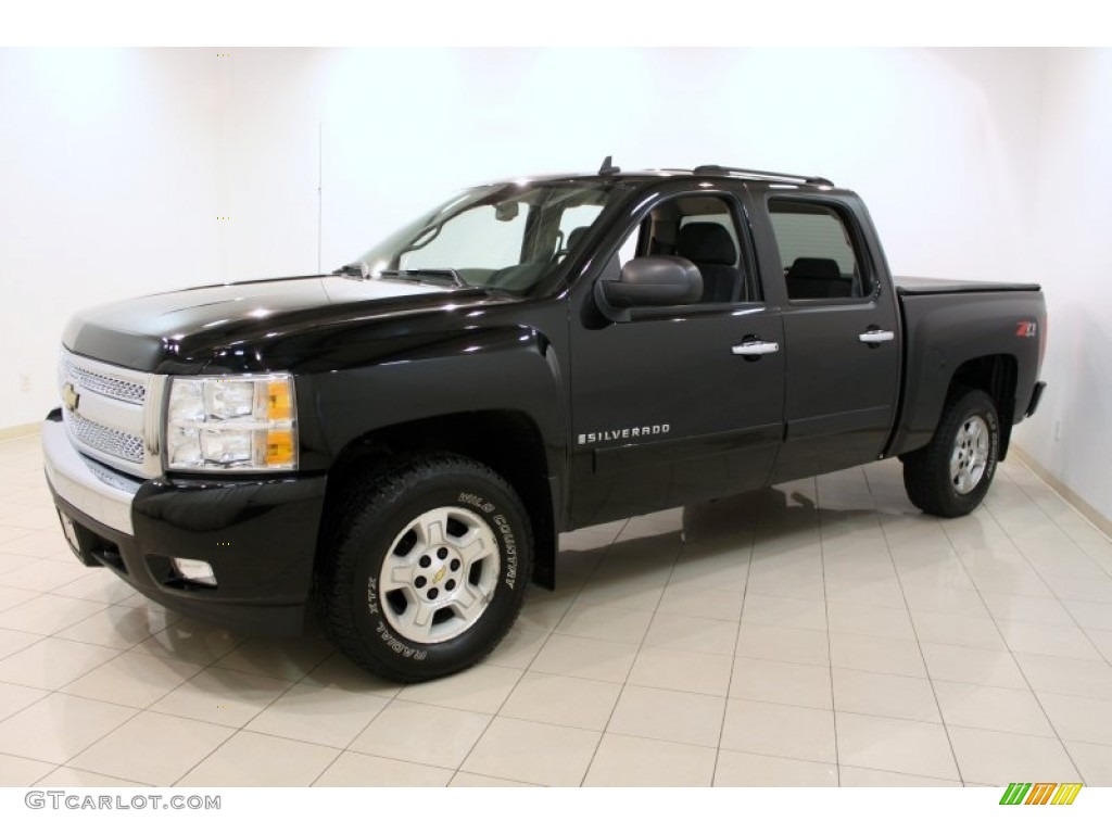 2007 Silverado 1500 LT Crew Cab 4x4 - Black / Ebony Black photo #3