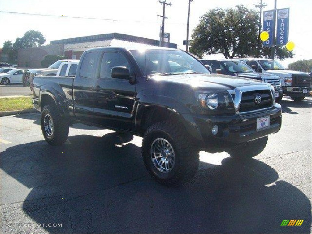 2007 Tacoma V6 PreRunner TRD Access Cab - Black Sand Pearl / Graphite Gray photo #1