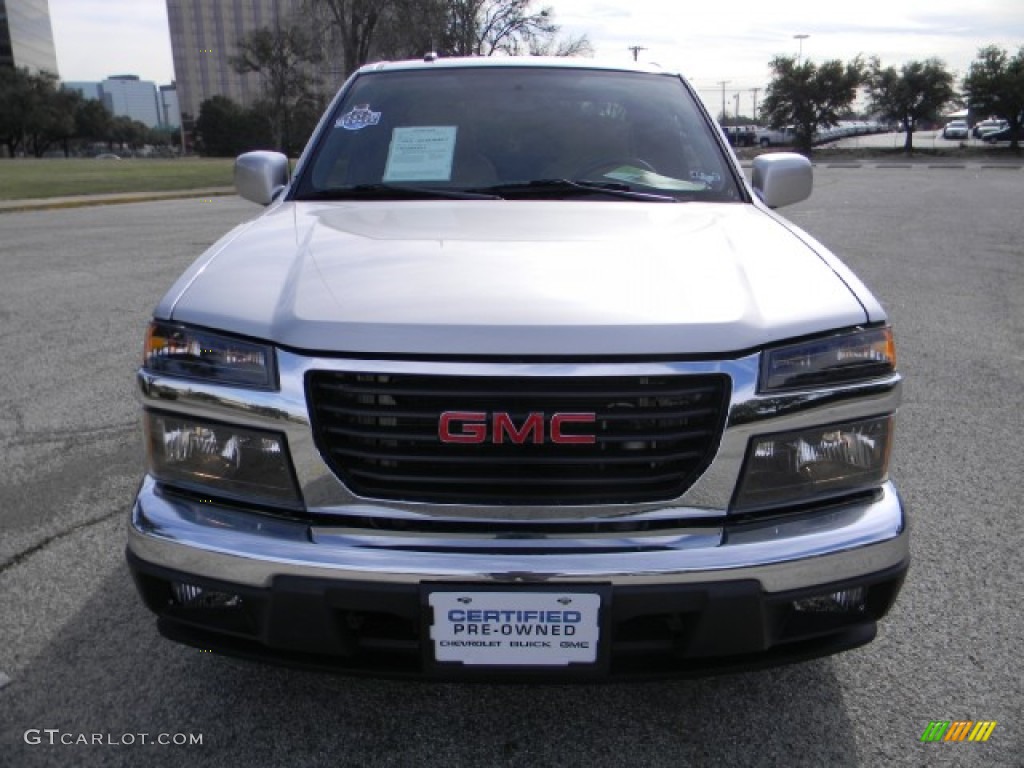 2010 Canyon SLE Extended Cab - Pure Silver Metallic / Light Tan photo #2