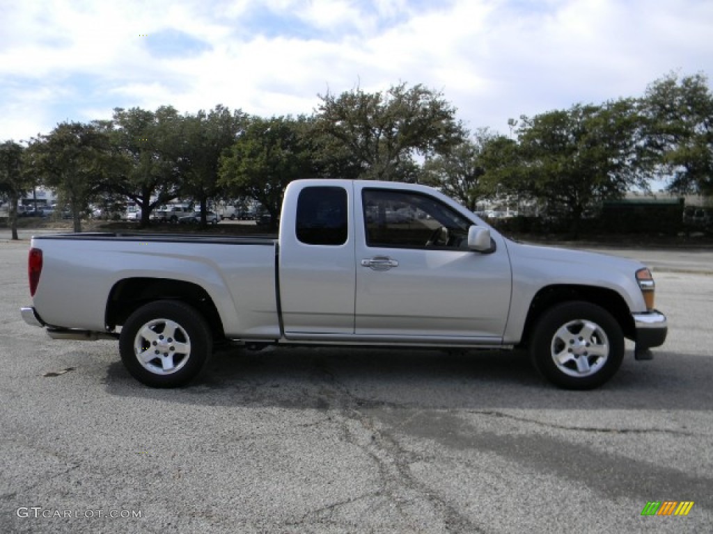 2010 Canyon SLE Extended Cab - Pure Silver Metallic / Light Tan photo #3