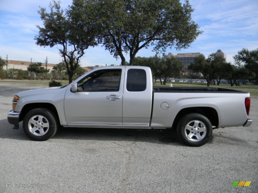 2010 Canyon SLE Extended Cab - Pure Silver Metallic / Light Tan photo #5