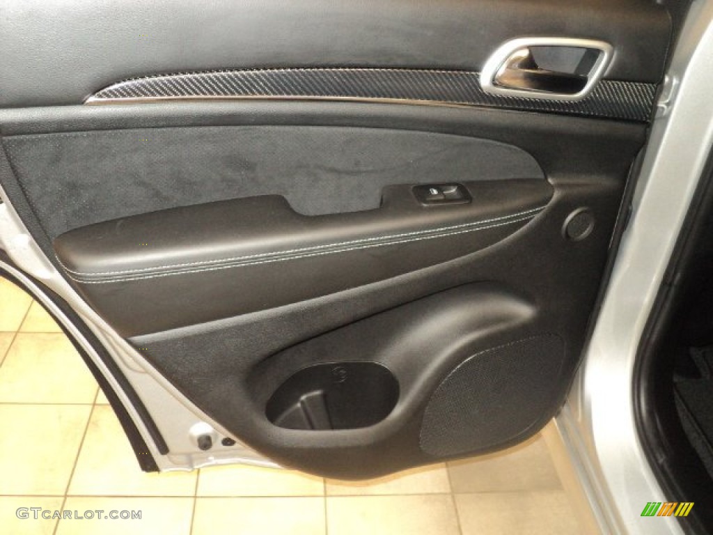 2012 Jeep Grand Cherokee SRT8 4x4 SRT Black Door Panel Photo #59237580
