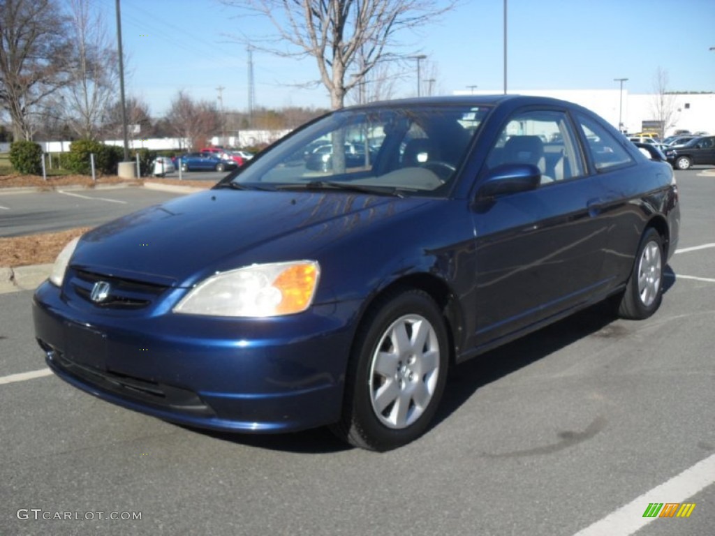 2002 Civic EX Coupe - Eternal Blue Pearl / Beige photo #1