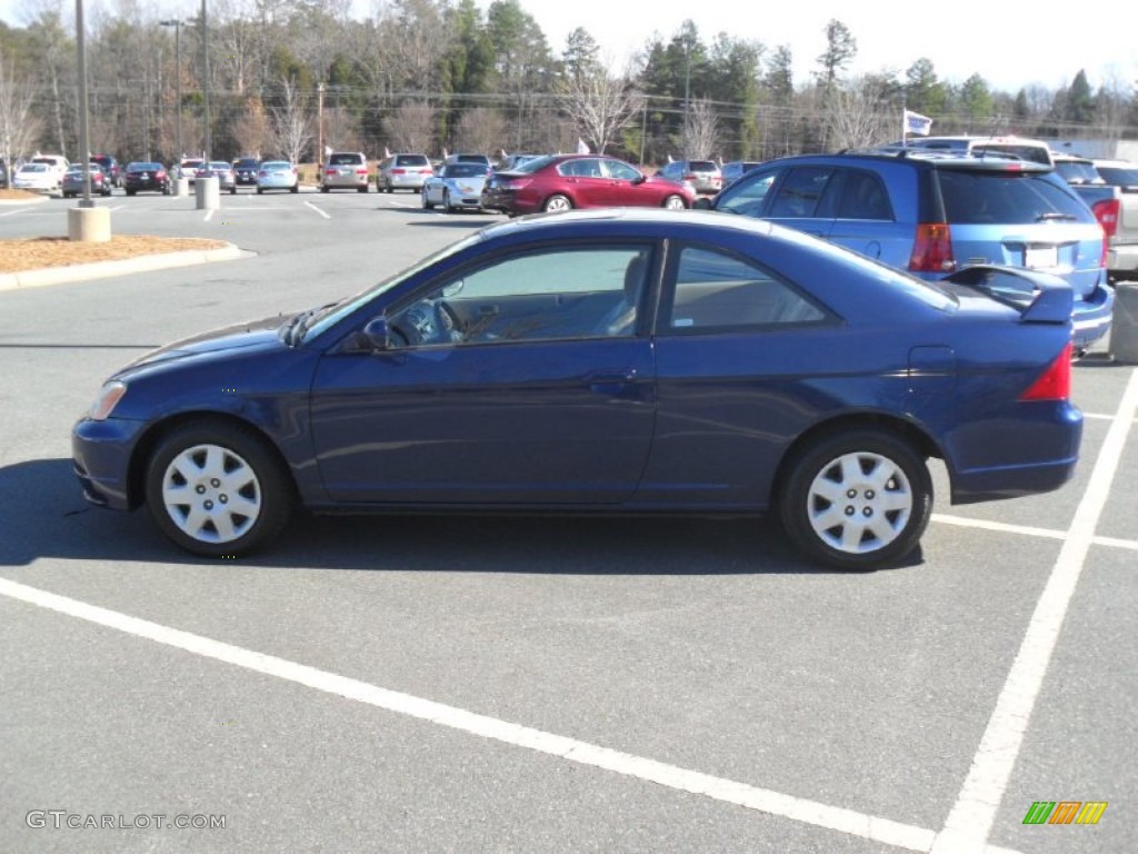 2002 Civic EX Coupe - Eternal Blue Pearl / Beige photo #3