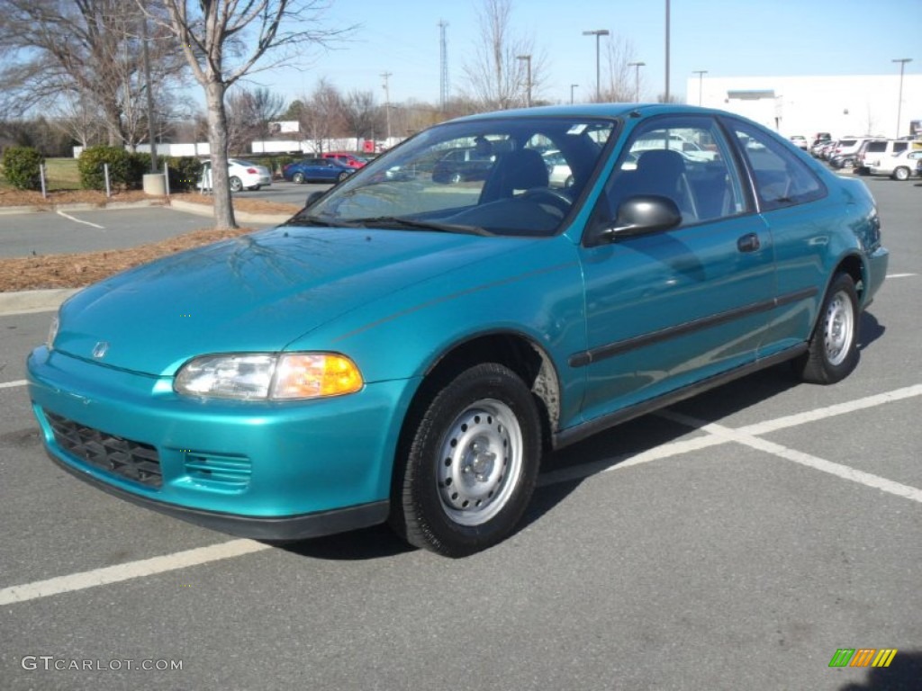 1994 Civic DX Coupe - Aztec Green Metallic / Dark Grey photo #1