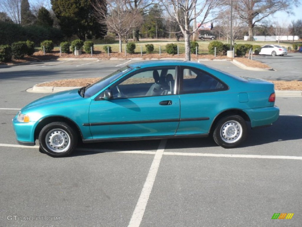 1994 Civic DX Coupe - Aztec Green Metallic / Dark Grey photo #2