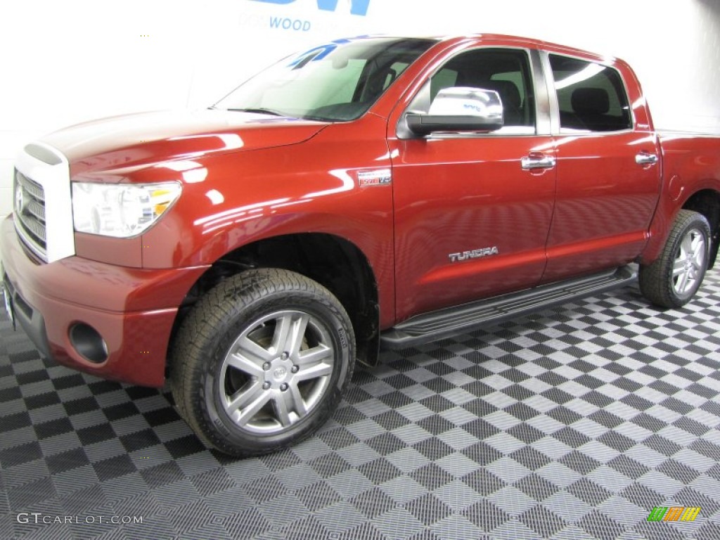 2007 Tundra Limited CrewMax 4x4 - Salsa Red Pearl / Graphite Gray photo #2