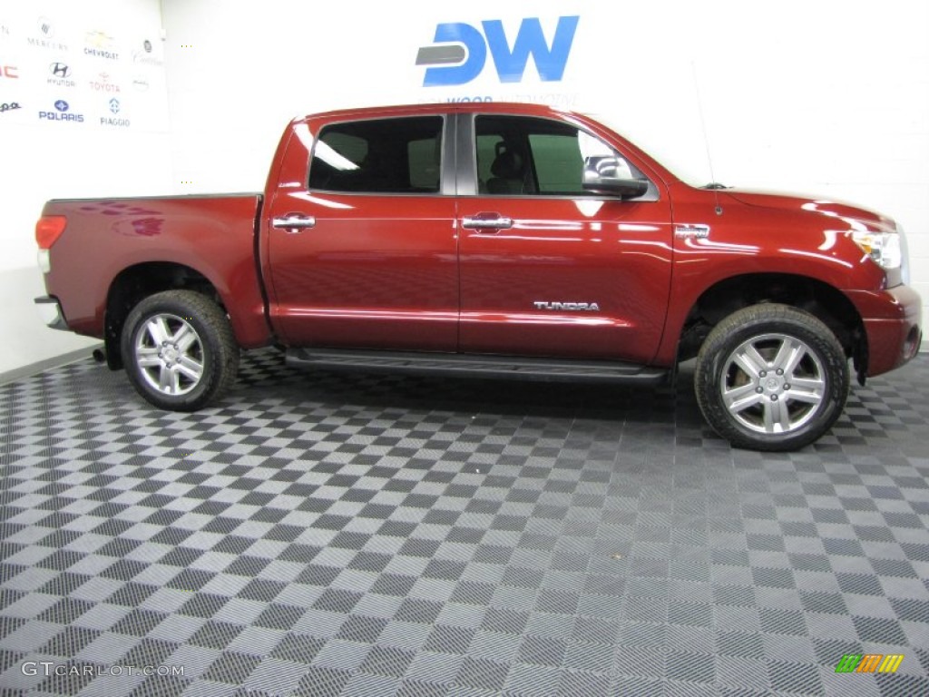 2007 Tundra Limited CrewMax 4x4 - Salsa Red Pearl / Graphite Gray photo #5