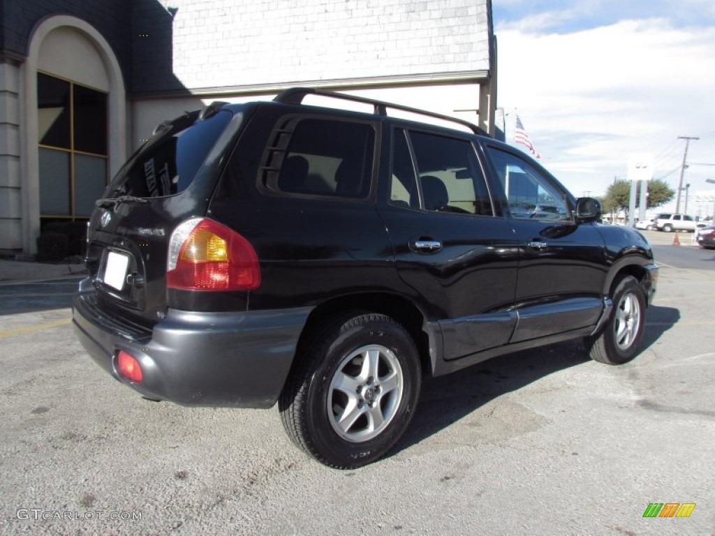 2001 Santa Fe GLS V6 - Obsidian Black / Gray photo #3