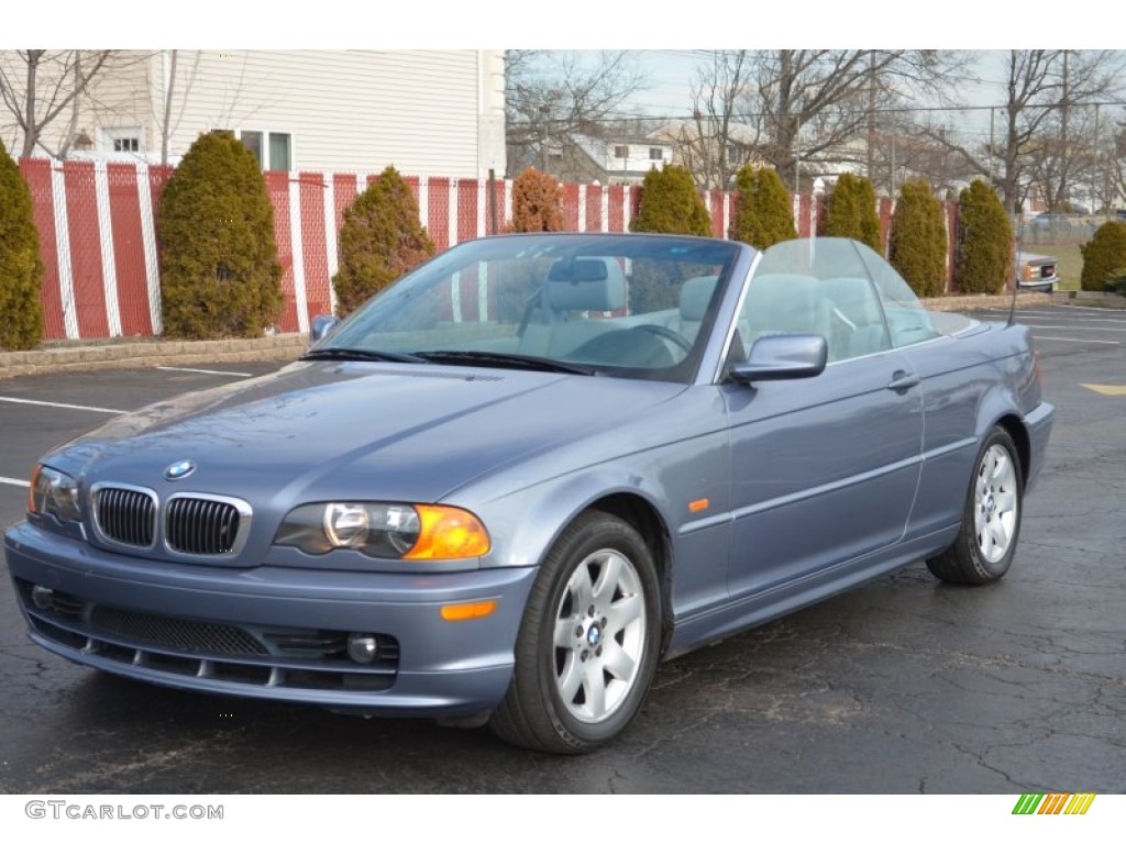 2001 3 Series 325i Convertible - Steel Blue Metallic / Sand photo #2