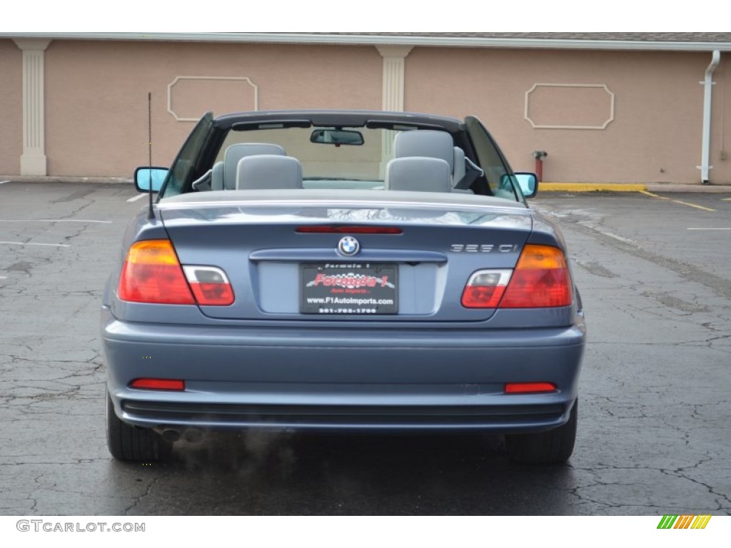 2001 3 Series 325i Convertible - Steel Blue Metallic / Sand photo #5