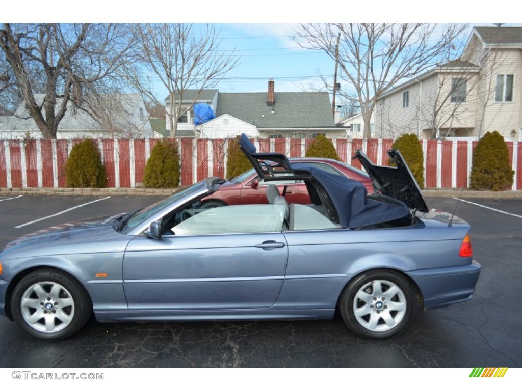 2001 3 Series 325i Convertible - Steel Blue Metallic / Sand photo #16