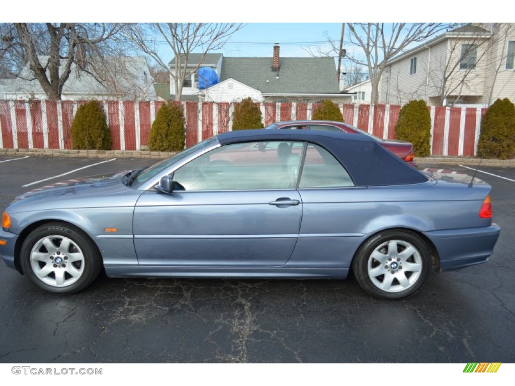 2001 3 Series 325i Convertible - Steel Blue Metallic / Sand photo #17