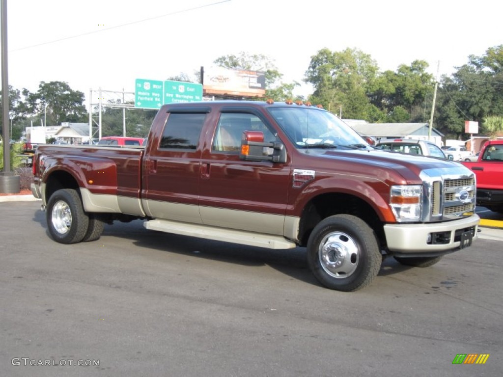 Dark Copper Metallic 2008 Ford F350 Super Duty King Ranch Crew Cab 4x4 Dually Exterior Photo #59246293