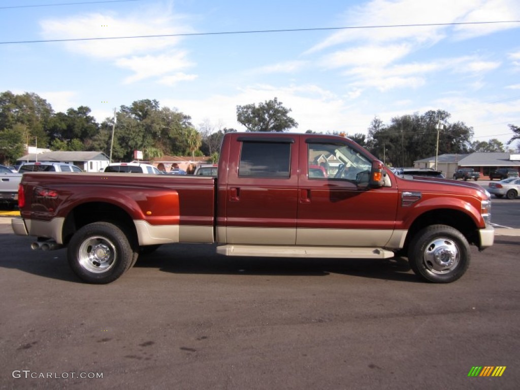 Dark Copper Metallic 2008 Ford F350 Super Duty King Ranch Crew Cab 4x4 Dually Exterior Photo #59246302