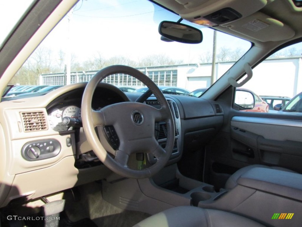 2004 Mountaineer V8 Premier AWD - Ceramic White Pearl / Medium Dark Parchment photo #9