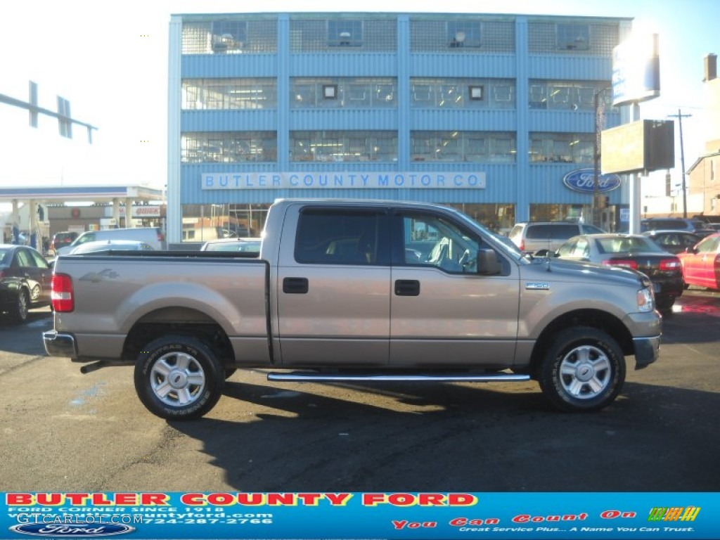 2004 F150 XLT SuperCrew 4x4 - Arizona Beige Metallic / Tan photo #1