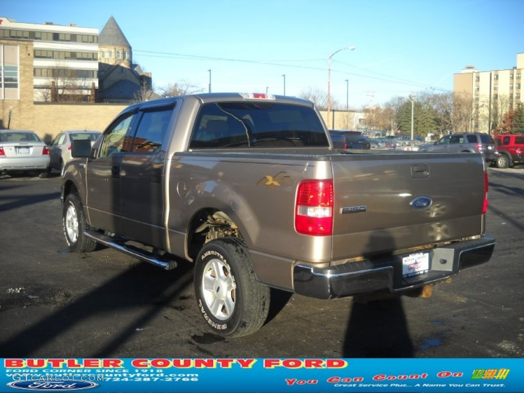 2004 F150 XLT SuperCrew 4x4 - Arizona Beige Metallic / Tan photo #4