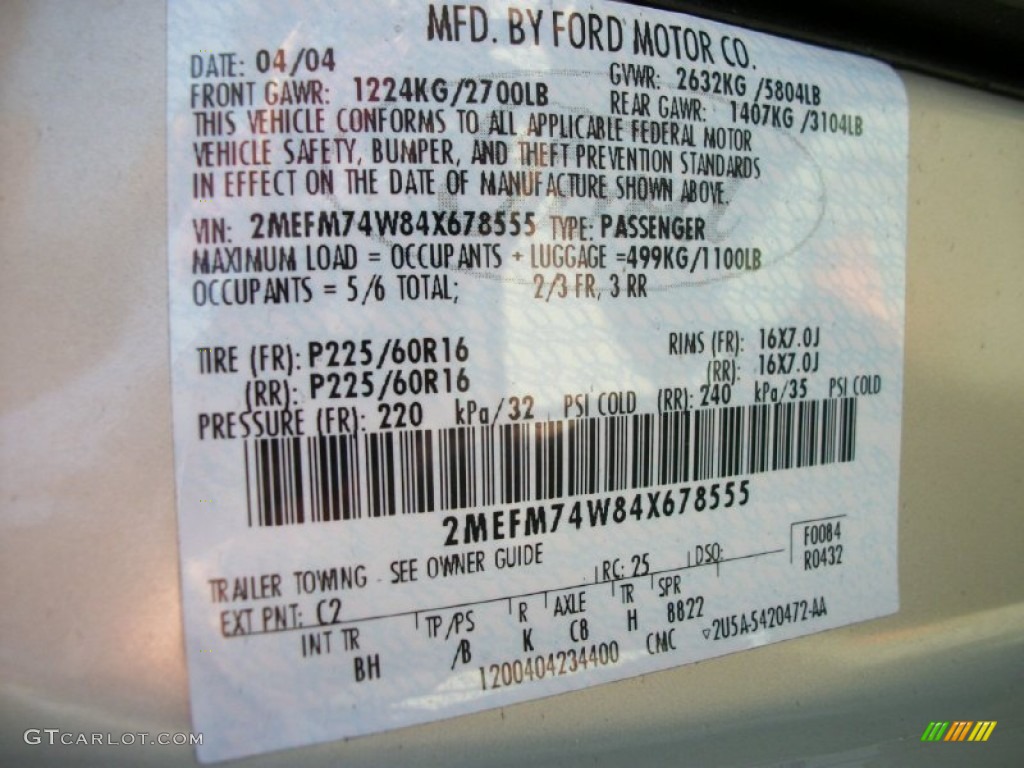 2004 Grand Marquis GS - Gold Ash Metallic / Medium Parchment photo #12