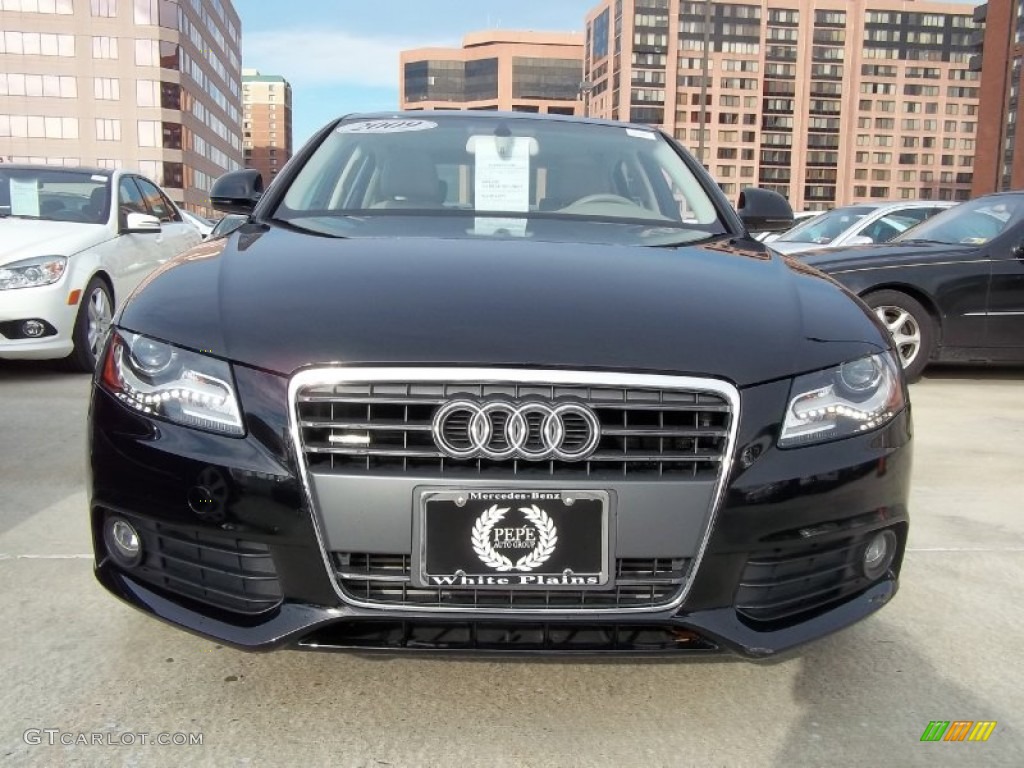 2009 A4 2.0T Premium quattro Sedan - Brilliant Black / Cardamom Beige photo #3