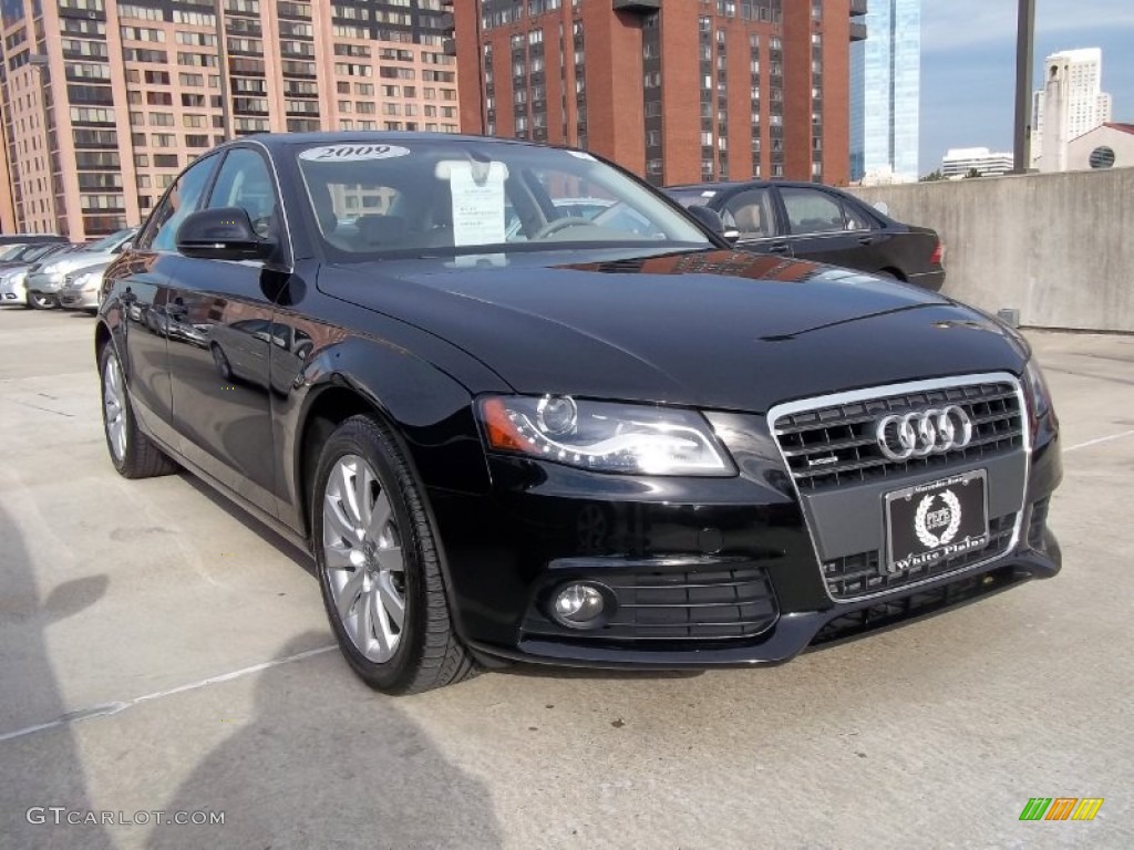 2009 A4 2.0T Premium quattro Sedan - Brilliant Black / Cardamom Beige photo #4
