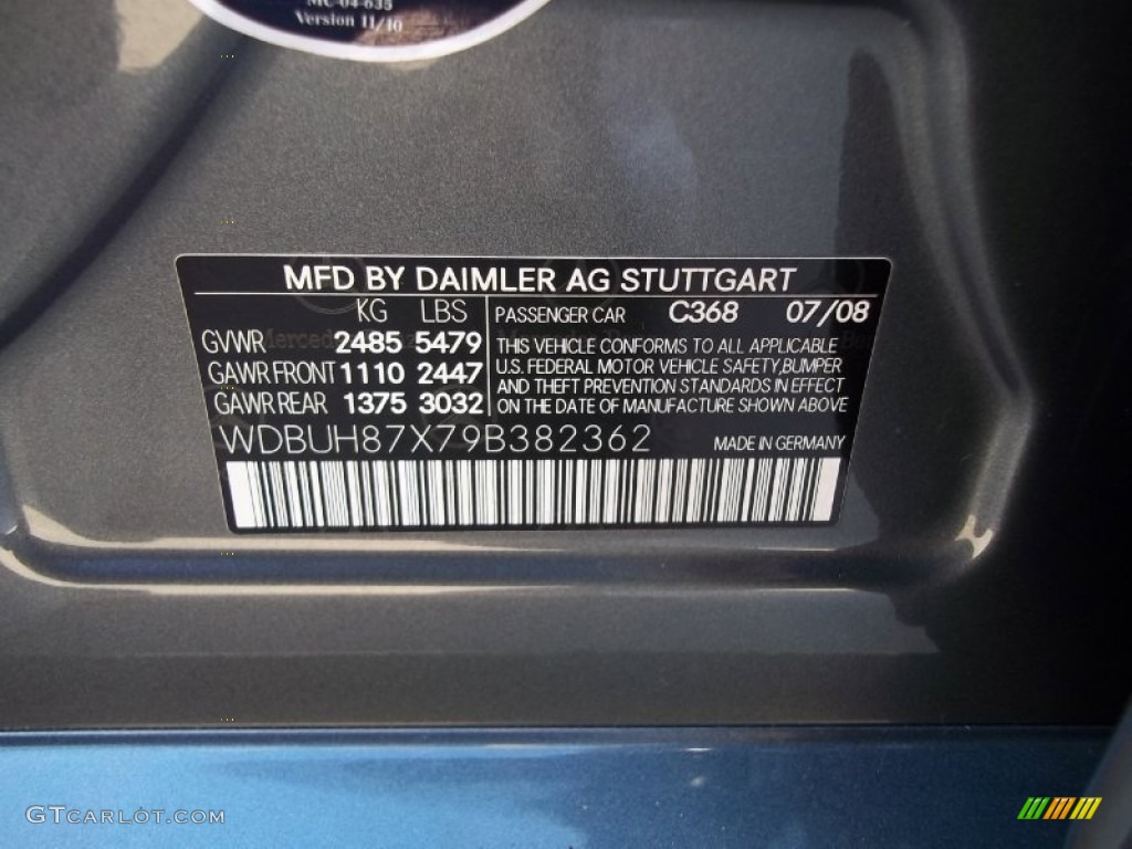 2009 E Color Code 368 for Flint Grey Metallic Photo #59248843