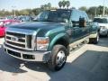 2008 Forest Green Metallic Ford F350 Super Duty Lariat Crew Cab 4x4 Dually  photo #1