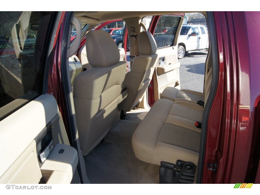 2006 F150 XLT SuperCrew 4x4 - Dark Toreador Red Metallic / Tan photo #9