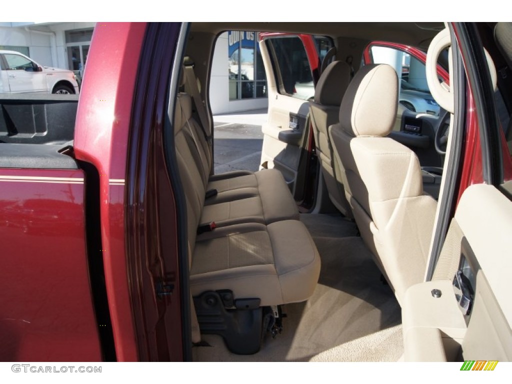 2006 F150 XLT SuperCrew 4x4 - Dark Toreador Red Metallic / Tan photo #10