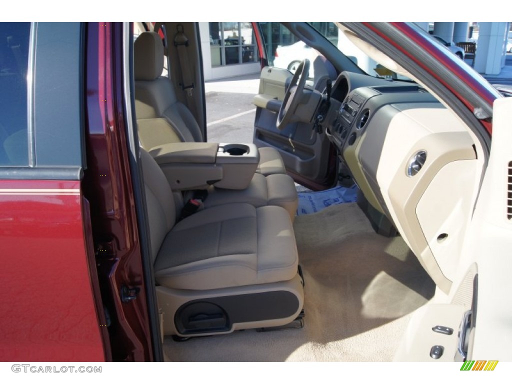 2006 F150 XLT SuperCrew 4x4 - Dark Toreador Red Metallic / Tan photo #11