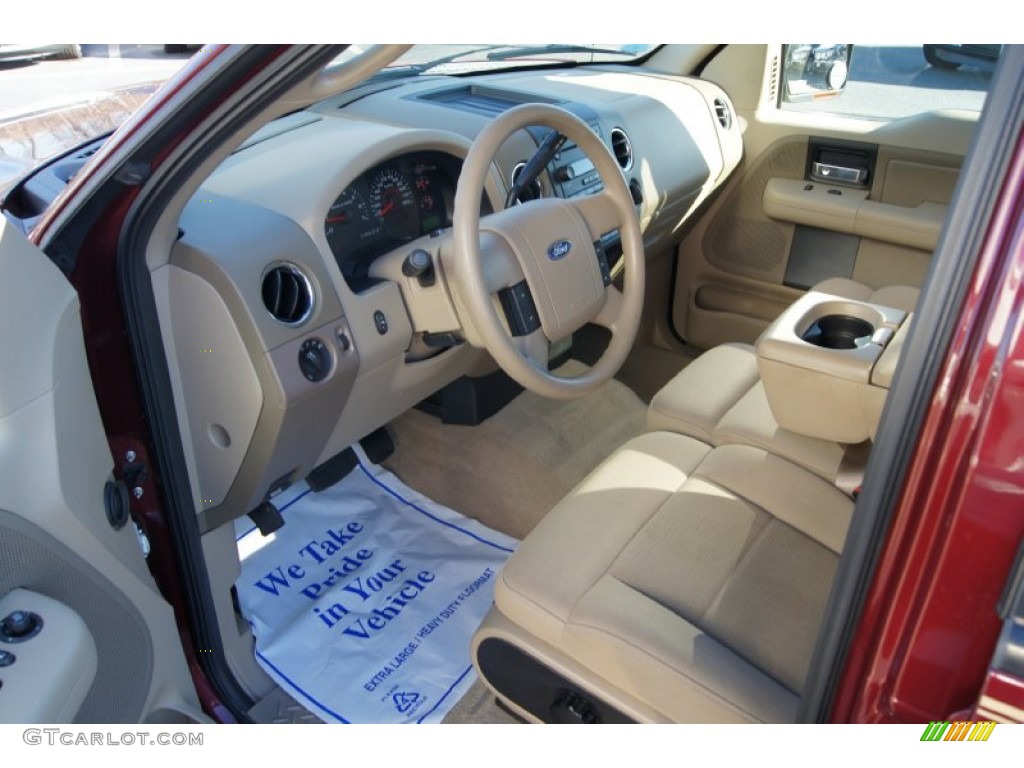 2006 F150 XLT SuperCrew 4x4 - Dark Toreador Red Metallic / Tan photo #23