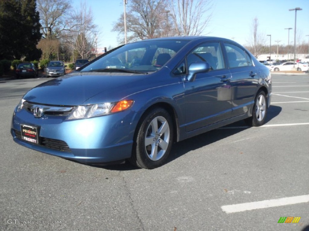 2008 Civic EX Sedan - Atomic Blue Metallic / Gray photo #1