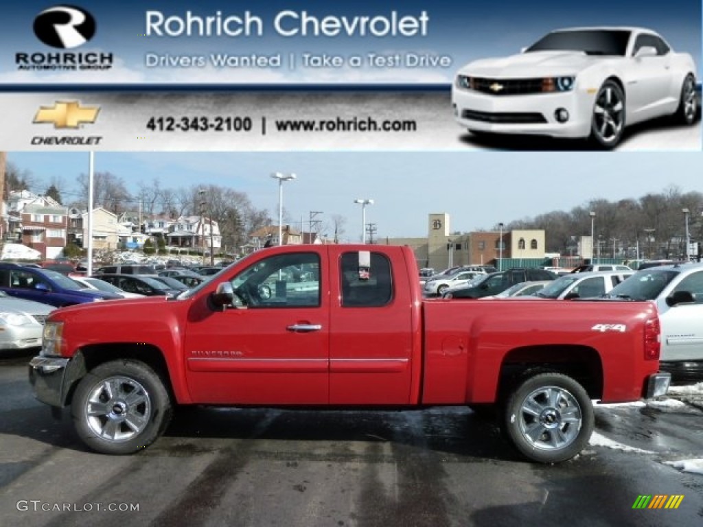 2012 Silverado 1500 LT Extended Cab 4x4 - Victory Red / Ebony photo #1