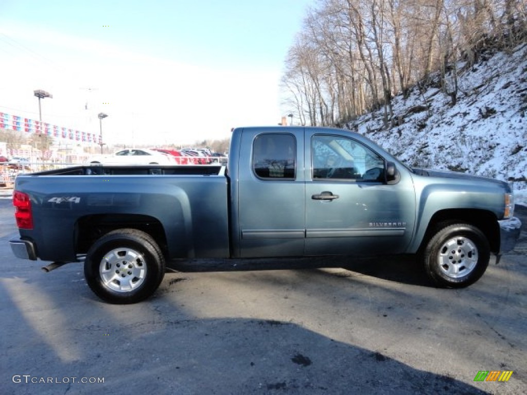 2012 Silverado 1500 LT Extended Cab 4x4 - Blue Granite Metallic / Ebony photo #5