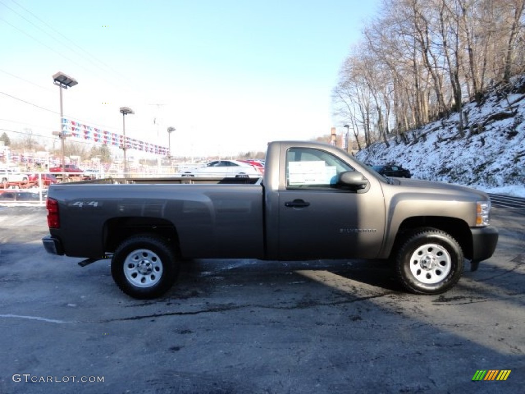 2012 Silverado 1500 Work Truck Regular Cab 4x4 - Mocha Steel Metallic / Dark Titanium photo #4