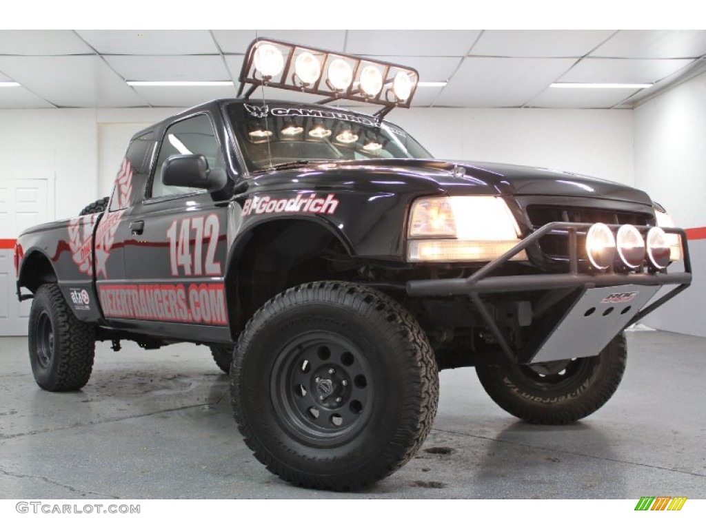 1999 Ranger XLT Extended Cab - Black Clearcoat / Medium Graphite photo #3