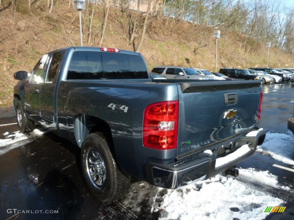 2011 Silverado 1500 LS Extended Cab 4x4 - Blue Granite Metallic / Dark Titanium photo #2