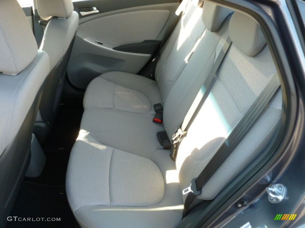 2012 Accent GLS 4 Door - Cyclone Gray / Gray photo #14