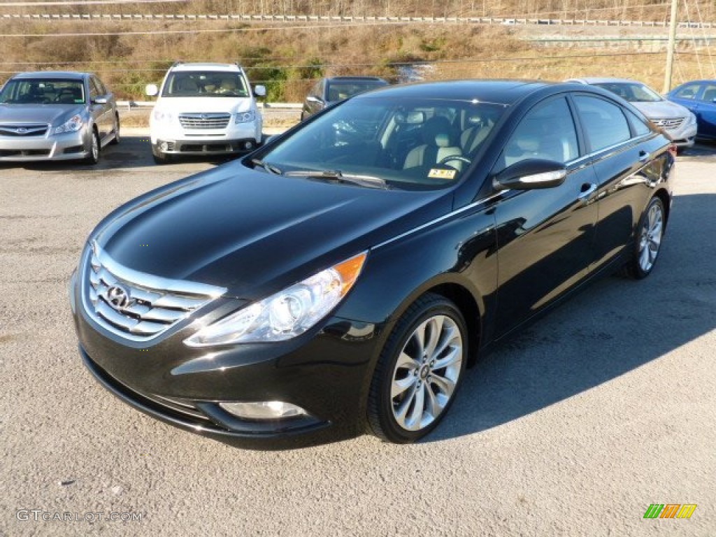 2011 Sonata Limited 2.0T - Midnight Black / Gray photo #3