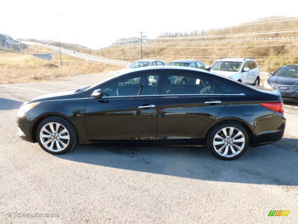 2011 Sonata Limited 2.0T - Midnight Black / Gray photo #4