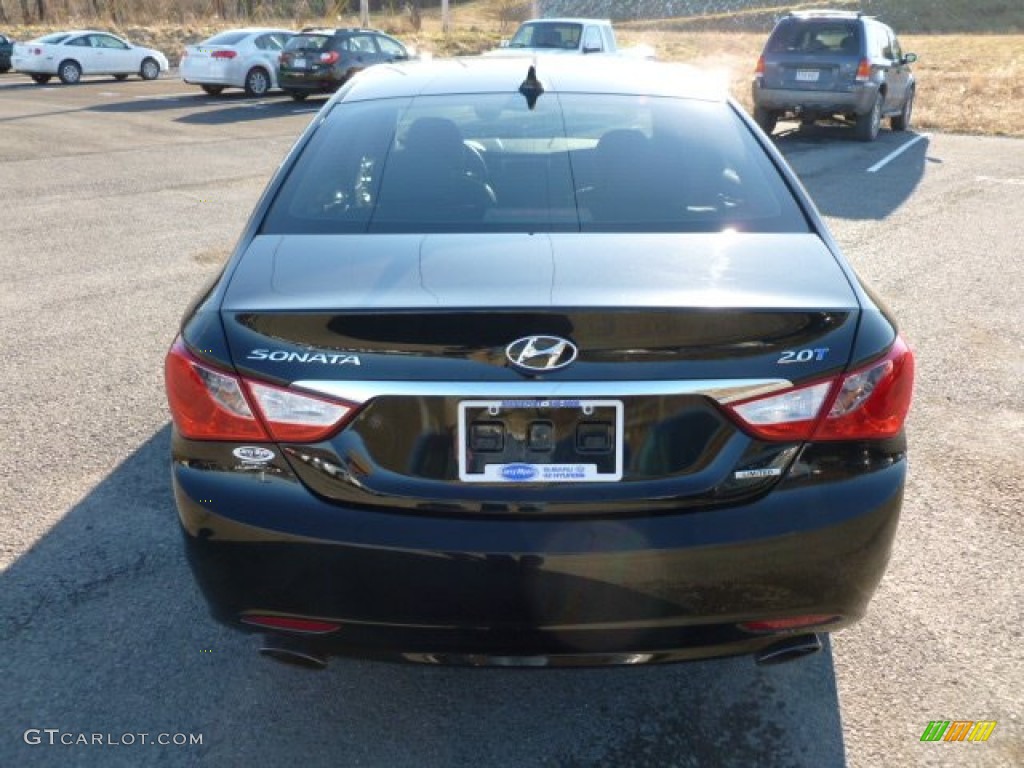 2011 Sonata Limited 2.0T - Midnight Black / Gray photo #6