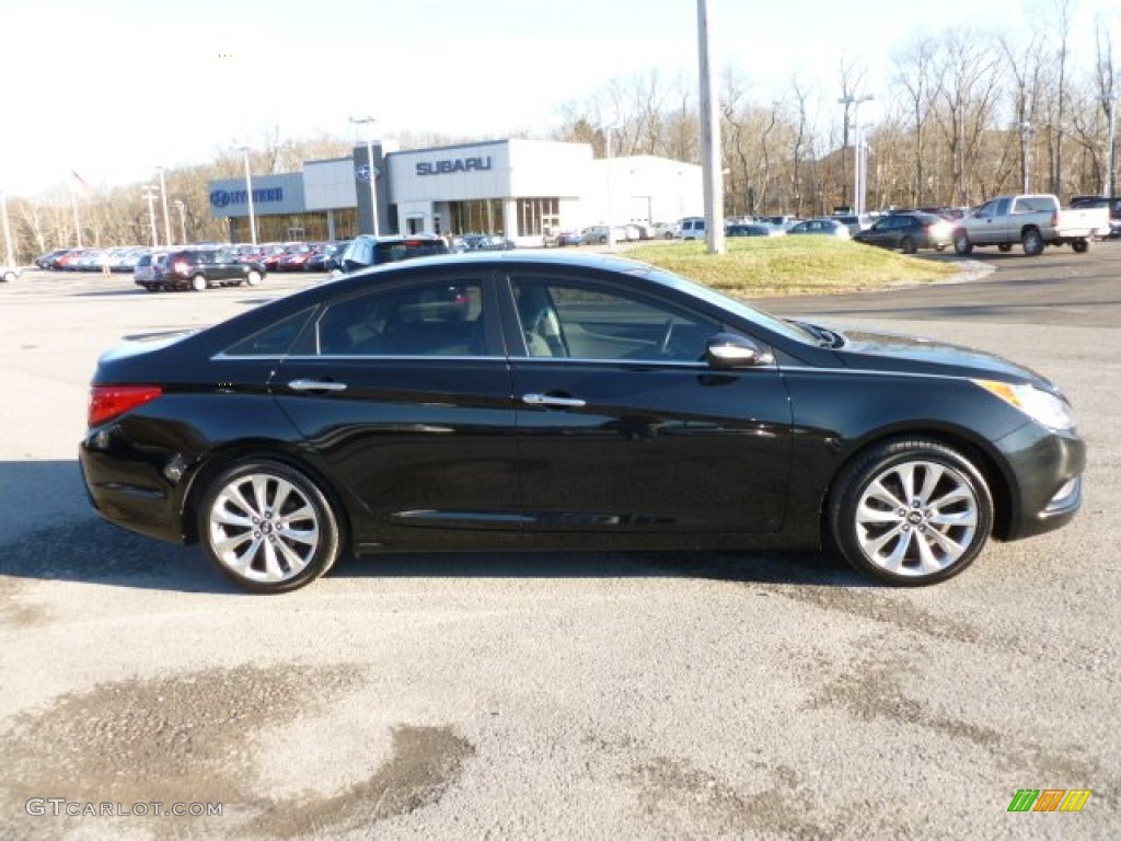 2011 Sonata Limited 2.0T - Midnight Black / Gray photo #8