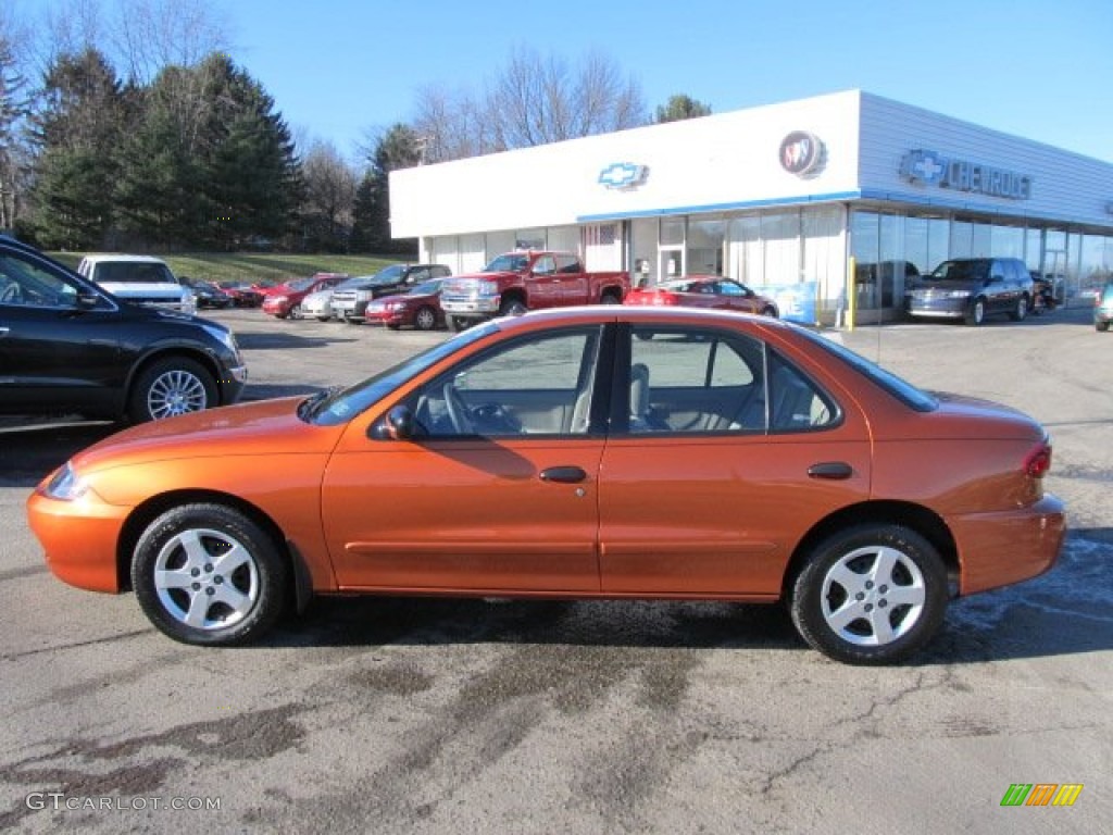 2005 Cavalier LS Sedan - Sunburst Orange Metallic / Neutral Beige photo #2