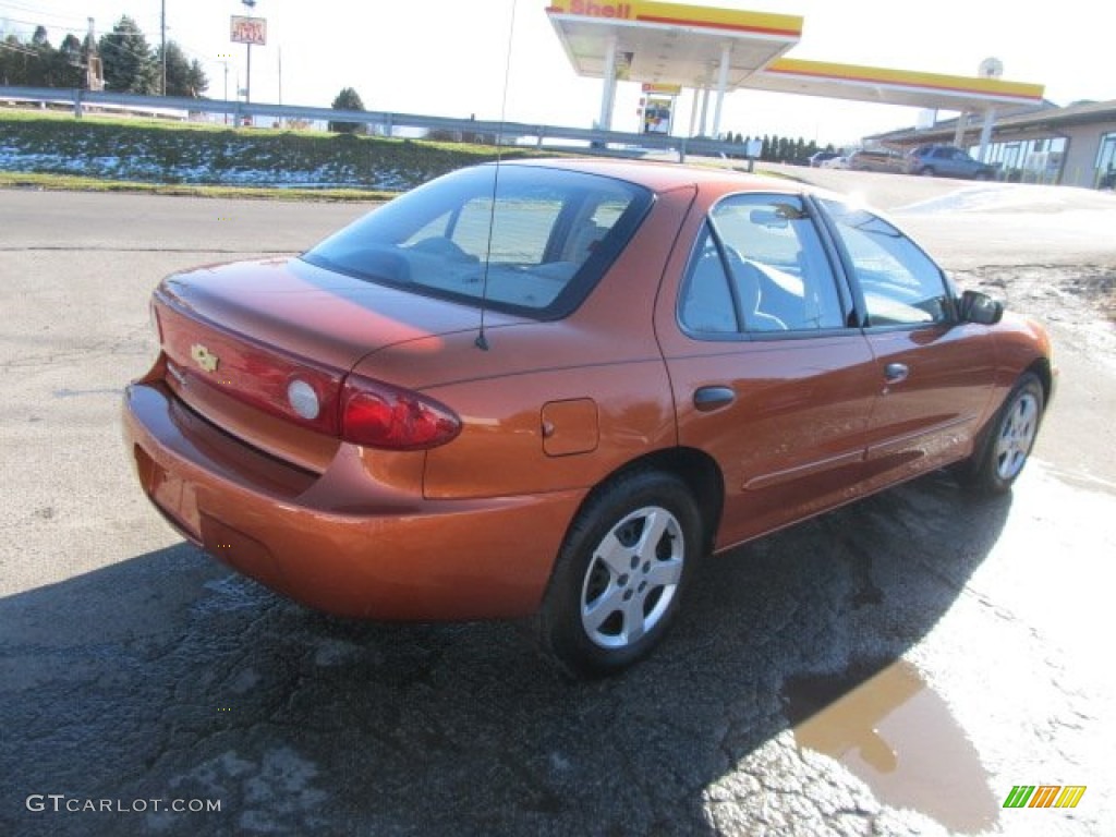 2005 Cavalier LS Sedan - Sunburst Orange Metallic / Neutral Beige photo #6